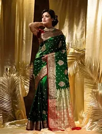 Classic Satin Saree with Blouse for Women-thumb3