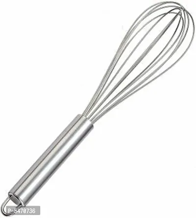 Stainless Steel Hand Blender Mixer Froth Whisker Latte Maker For Milk Coffee Egg Beater Juice,20 Cm (Silver)-thumb0