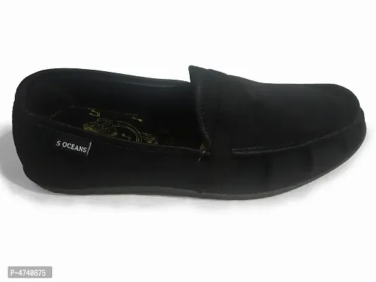 Men's Stylish and Trendy Black Solid Suede Casual Loafers