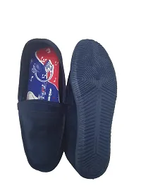 Men's Stylish and Trendy Navy Blue Solid Suede Casual Loafers-thumb2