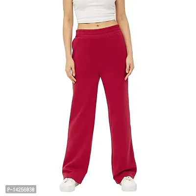 Stylish Cotton Red Solid Regular Night Wear Pajama For Women-thumb0