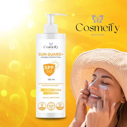 Cosmeify Sunscreen SPF 50 | PA+++ | UVA  UVB Protection | 100 ml