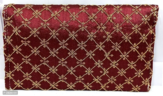 Shree Govindam Women's Cotton Handmade Traditional Rajasthani Embroidery Clutch Handbag Purse-thumb4