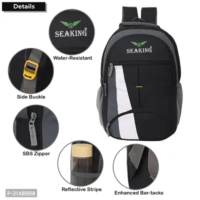 Trendy Black 35L Unisex Backpacks For School Office Travel-thumb0