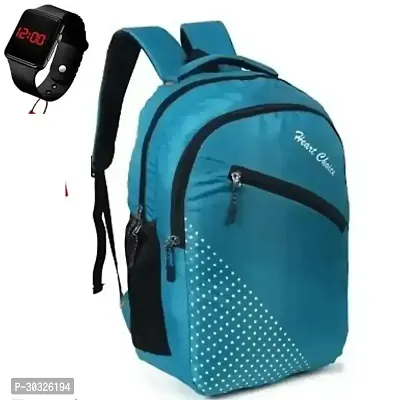 35L Casual Waterproof Laptop Backpack For School College With Watch For Men-thumb0