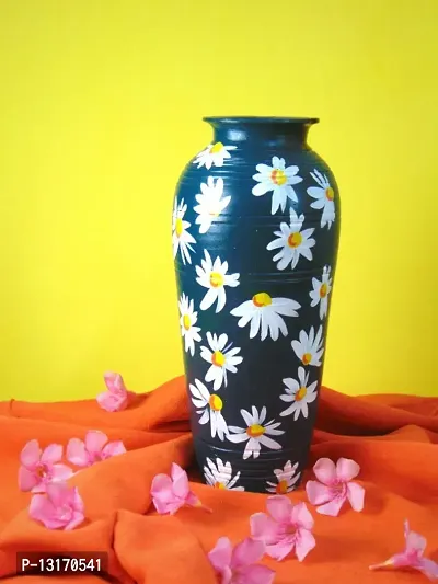Realistic Flower Green Terracotta Vase 8 for home decor,table,office,gift item,living room-thumb0