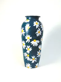 Realistic Flower Green Terracotta Vase 8 for home decor,table,office,gift item,living room-thumb1