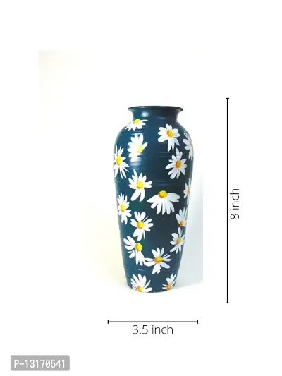 Realistic Flower Green Terracotta Vase 8 for home decor,table,office,gift item,living room-thumb3