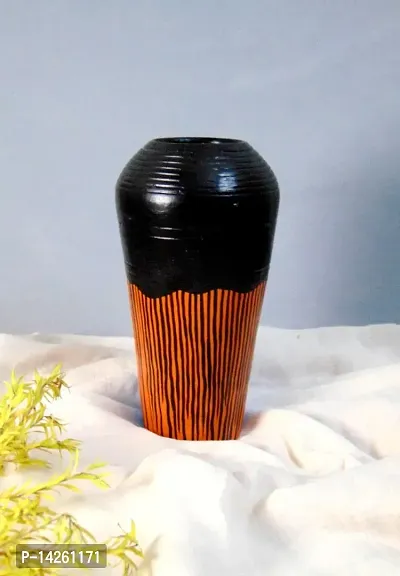 Orange and black unique shape flower vase 8 for home decor table decor