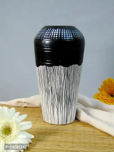 Black and white modern vase