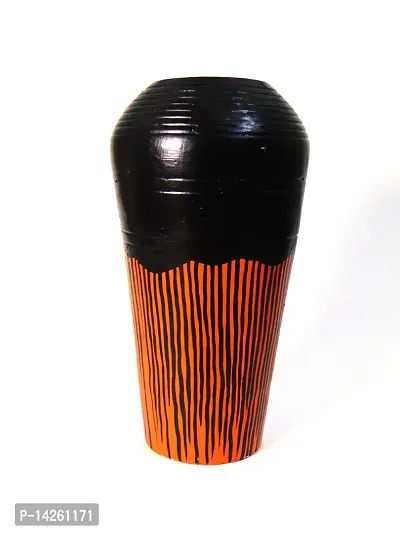 Orange and black unique shape flower vase 8 for home decor table decor-thumb2