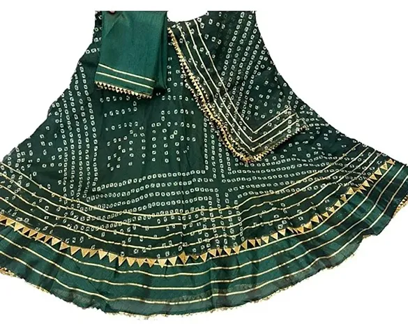 Stylish Silk Self Pattern Lehenga Choli Set With Dupatta For Women