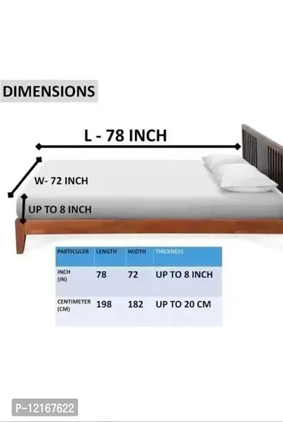 King Size Double Bed Elastic Fitted Bedsheet(pack of 2+4)-thumb2