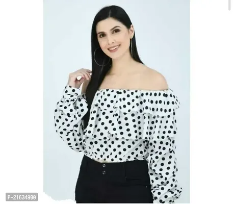 Stylish Fancy Designer Crepe Tops For Women-thumb0