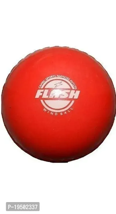 New Galaxy Flash Wind Ball Synthetic Soft Ball/ Rubber Cricket Red-thumb0