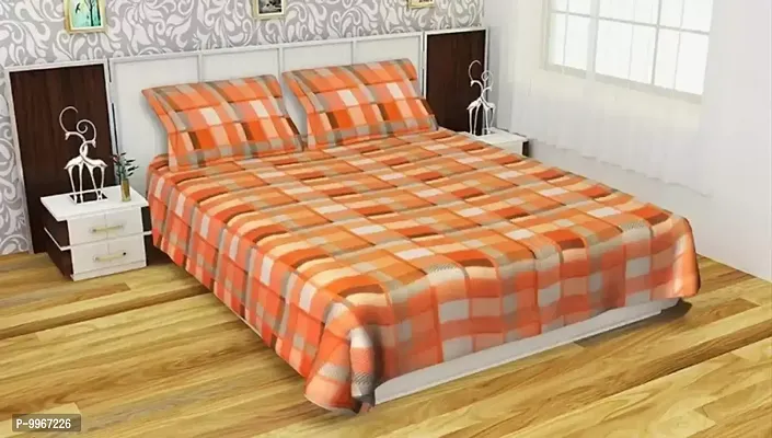 Trendy Microfiber Double 1 Bedsheet + 2 Pillowcovers