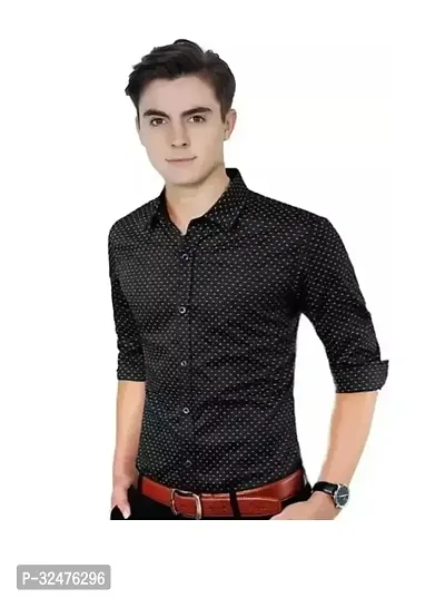 Reliable Black Cotton Long Sleeves Casual Shirts For Men-thumb0