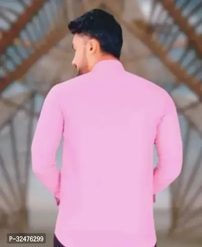 Reliable Pink Cotton Long Sleeves Casual Shirts For Men-thumb2