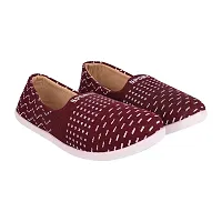 Aedee Women Slip On Flats Comfortable Casual Dress Belly Slip on Super Lightweight Women Bellies  Non-Slippery Belly for Women (Maroon)-thumb3