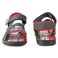 Aedee Men's Casual Velcro Sandals/Running Walking Dailywear Indoor Outdoor Floaters (FRB-SND11-Red)-thumb1