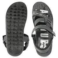 Aedee Men's Casual Velcro Sandals/Running Walking Dailywear Indoor Outdoor Floaters (FRB-SND10-Grey_8)-thumb3