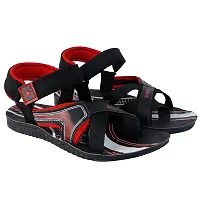 Aedee Men's Casual Dailywear Sandals/Indoor Outdoor Flip Flop Walking Sandals for Men (3105-RED)-thumb2