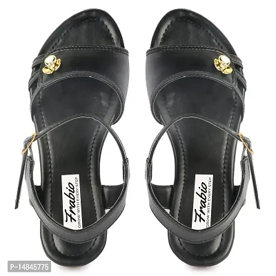 Aedee Women Sandals Casual Flip Flops Beach Sandals Ankle Strap Flat Sandals for Women (Black) -8 UK-thumb4