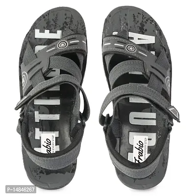 Aedee Men's Casual Velcro Sandals/Running Walking Dailywear Indoor Outdoor Floaters (FRB-SND10-Grey_8)-thumb3