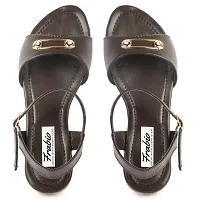 Aedee Women's Flat Sandals/Ankle Strap Flat/Sandal/Stylish women Sandal (Black)-5 UK-thumb3