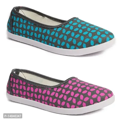 Aedee Women Casual Printed Bellie/Loafer for Women/Casual Jutti for Girls and Woman (B7-P)