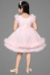 Stylish Peach Net Frocks For Girl-thumb2