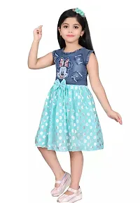 Stylish Blue Denim Frocks For Girl-thumb2