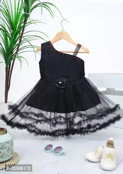 Stylish Black Net Frocks For Girl-thumb0