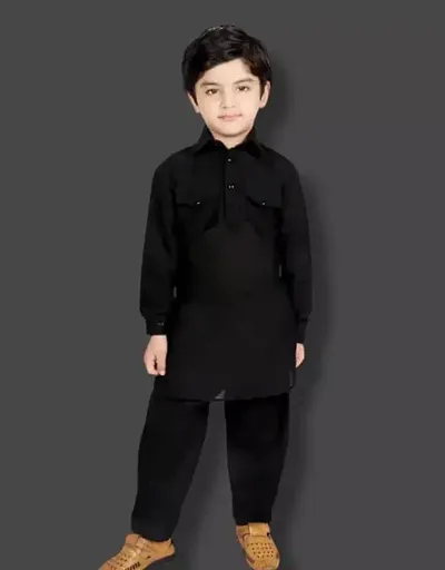 Stylish Blend Kurta Set For Boys