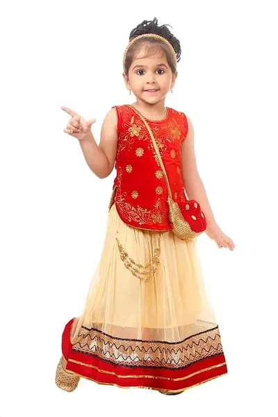 Girl's Ethnic Top & Lehenga Set