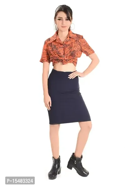 VAU FASHION | Pencil Skirt | Formal Pencil Skirt | Stretchable Skirt | Short Skirt | Pencil Skirt Compo Set Black-thumb5