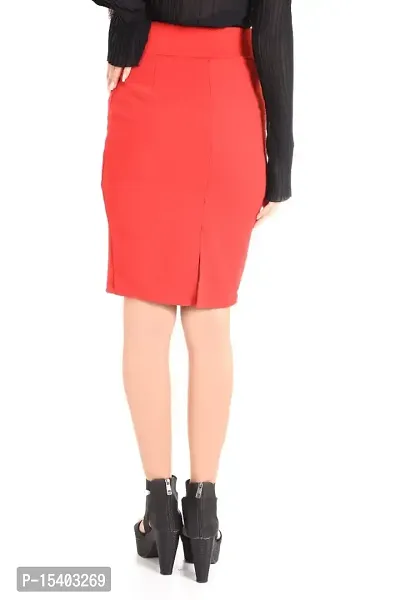 VAU FASHION | Pencil Skirt | Formal Pencil Skirt | Stretchable Skirt | Short Skirt | Pencil Skirt Compo Set Black-thumb3