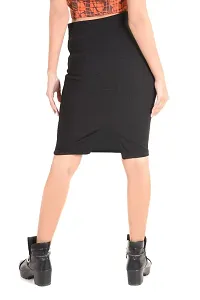 VAU FASHION | Pencil Skirt | Formal Pencil Skirt | Stretchable Skirt | Short Skirt | Pencil Skirt Compo Set Black-thumb1