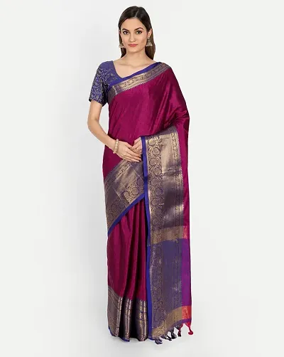 Stylish Crepe Saree with Blouse piece For Women