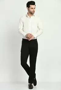 Men Casual Chinos Trouser in Cotton Stretch.| Black color-thumb2