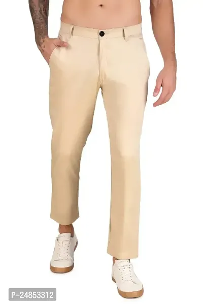 Classic Cotton Solid Casual Trouser For Men