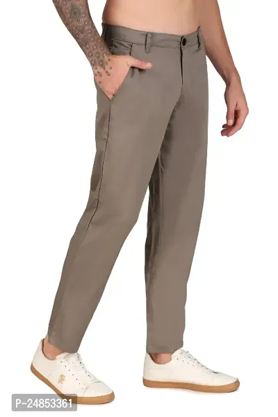 Classic Cotton Solid Casual Trouser For Men