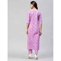 DWISHA DESIGNER Cotton Blend 3/4th Sleeves Print Kurta and Pant Set for Women-thumb3