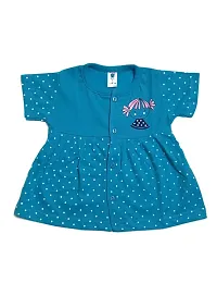 Funny Bear 100% Cotton Baby Girls Casual Frock (Pack of 2)-thumb2