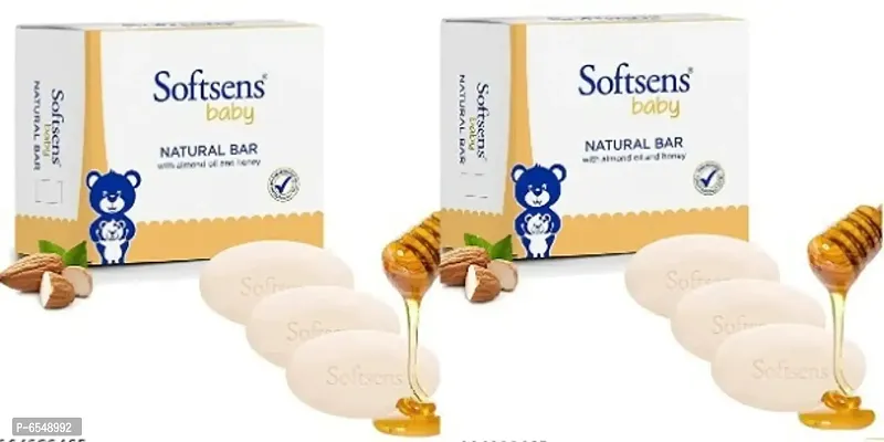 Softsens baby NATURAL BAR SOAP (100g*3+100g*3) Baby Body Wash And Soap