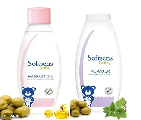 Softsens baby MASSAGE OIL 200ml+ Softsens baby POWDER 200g