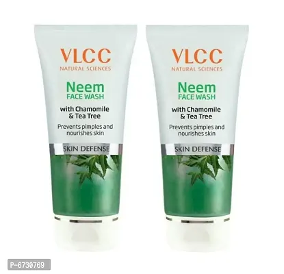 VLCC NEEM FACE WASH Prevents Pimples Nourishes Skin (150ml+150ml)