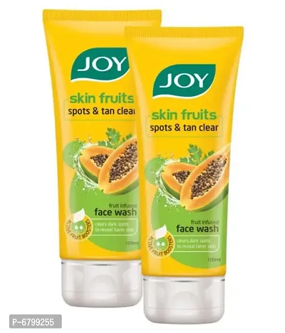 JOY Skin Fruits Spots amp; Tan Clear Papaya Face Wash (100ml*2)-thumb0