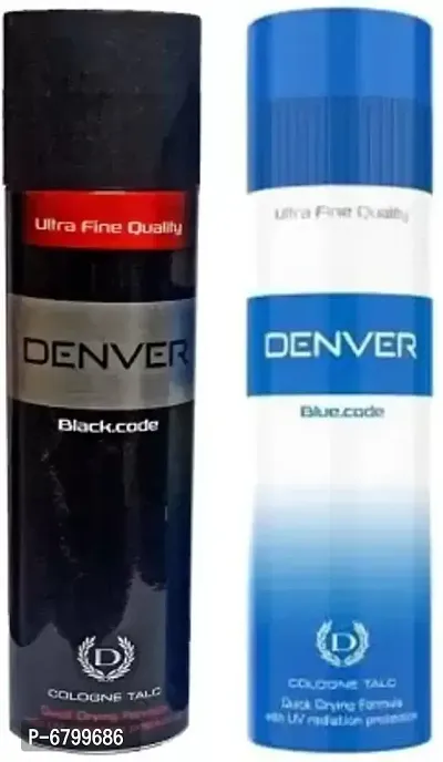 Denver Black Code 100g + Denver Blue Code 100g Talcum Powder