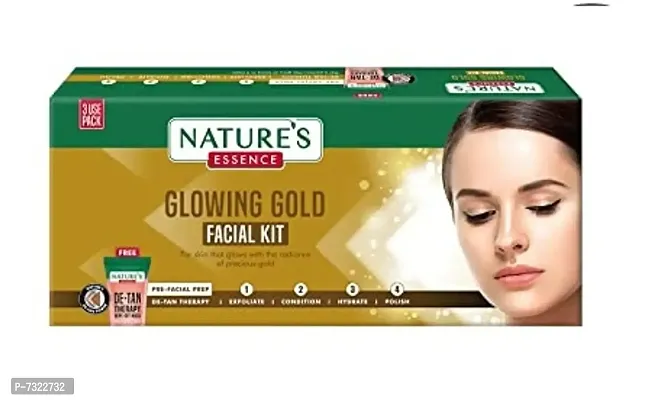NATURES ESSENCE GLOWING GOLD FACIAL KIT 75g